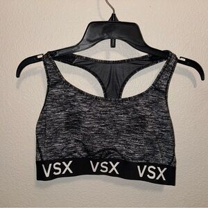 VSX Heathered Black Sports Bra